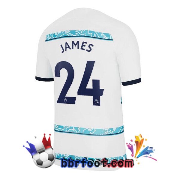 Maillot Foot FC Chelsea (JAMES 24) Exterieur Blanc 2022/2023