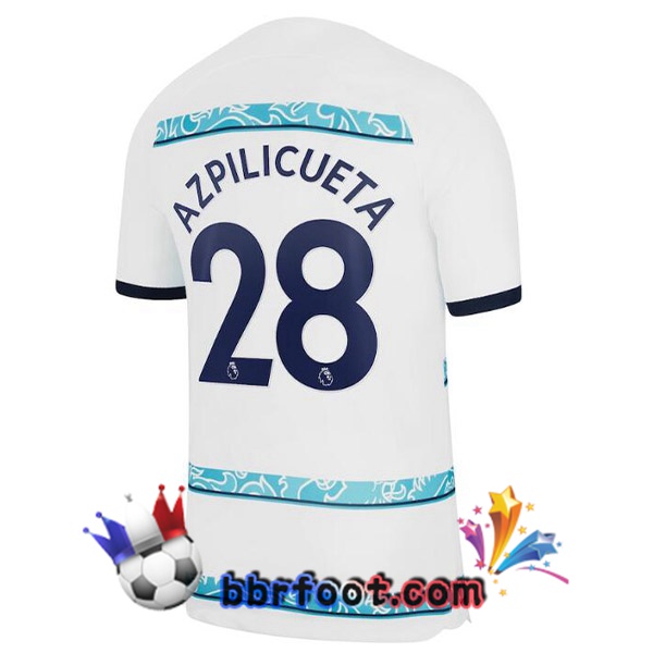 Maillot Foot FC Chelsea (AZPILICUETA 28) Exterieur Blanc 2022/2023
