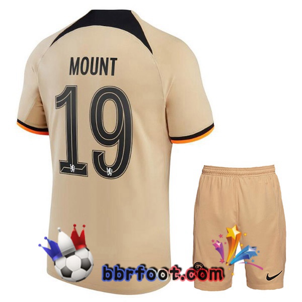 Maillot Foot FC Chelsea (MOUNT 19) Enfant Third Marron 2022/2023