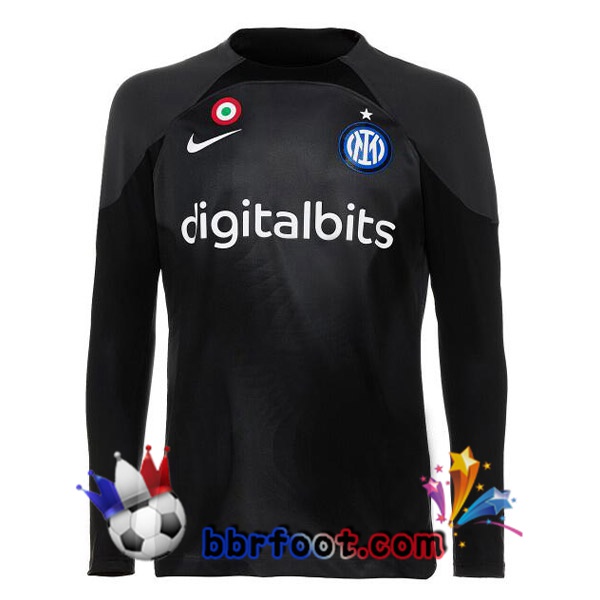 Maillot Foot Inter Milan Gardien de but Manche longue Noir 2022/2023