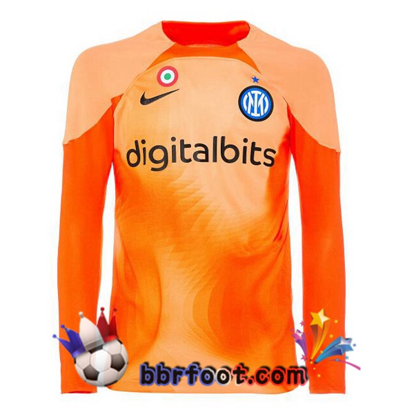 Maillot Foot Inter Milan Gardien de but Manche longue Orange 2022/2023
