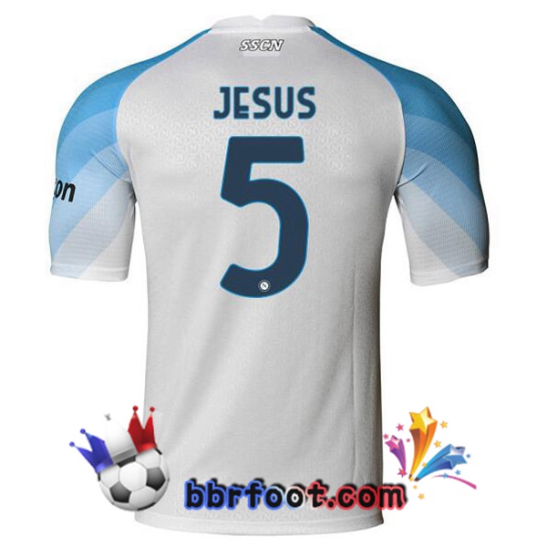 Maillot Foot SSC Naples (Jesus 5) Domicile Blanc 2022/2023