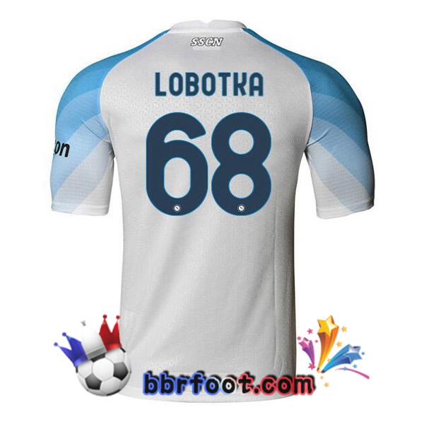 Maillot Foot SSC Naples (Lobotka 68) Domicile Blanc 2022/2023