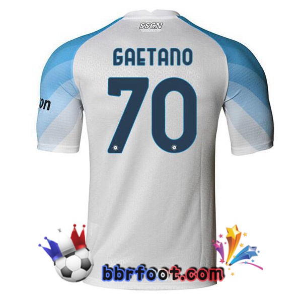 Maillot Foot SSC Naples (Gaetano 70) Domicile Blanc 2022/2023