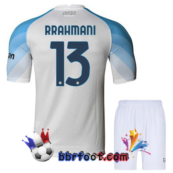 Maillot Foot SSC Naples (Rrahmani 13) Enfant Domicile Blanc 2022/2023