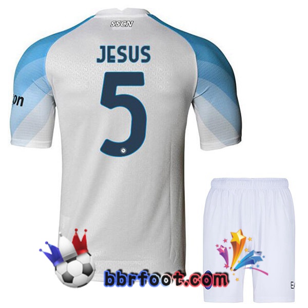 Maillot Foot SSC Naples (Jesus 5) Enfant Domicile Blanc 2022/2023