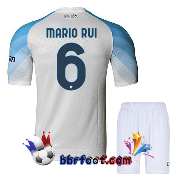 Maillot Foot SSC Naples (Mario Rui 6) Enfant Domicile Blanc 2022/2023