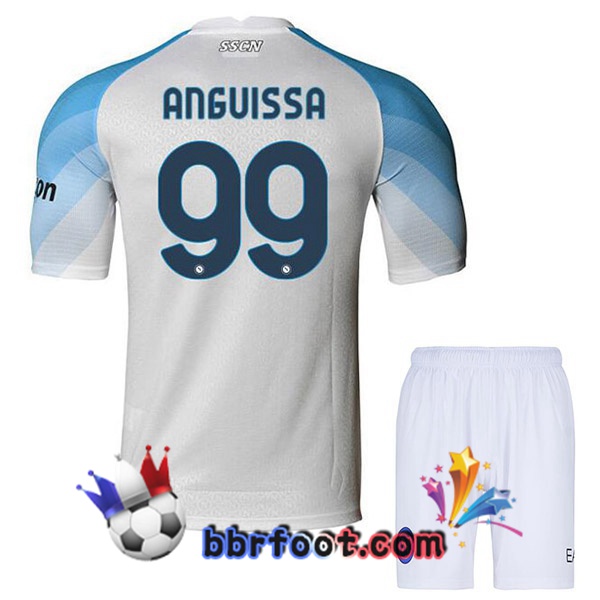Maillot Foot SSC Naples (Anguissa 99) Enfant Domicile Blanc 2022/2023