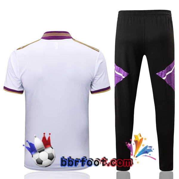Polo Foot Real Madrid + Pantalon Blanc 2022/2023