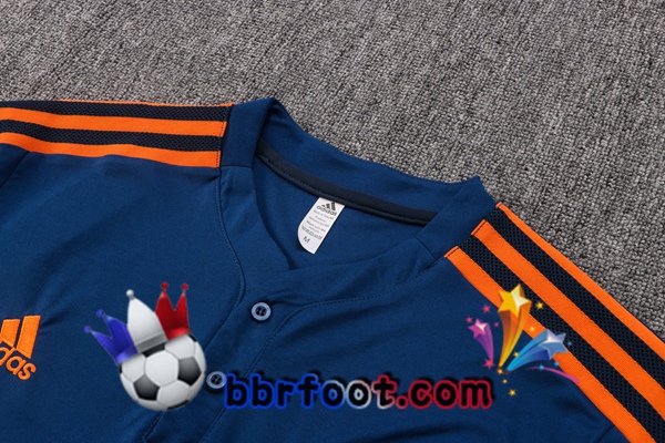 Polo Foot Manchester United + Pantalon Bleu Royal 2022/2023