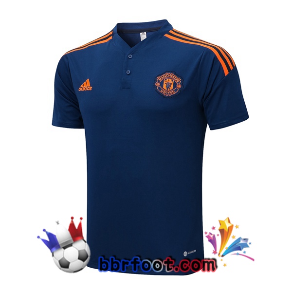 Polo Foot Manchester United Bleu Royal 2022/2023