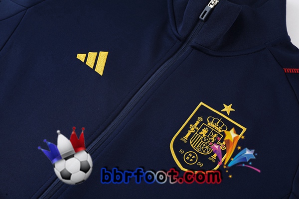 Veste Survetement Foot Espagne Bleu Royal 2022/2023