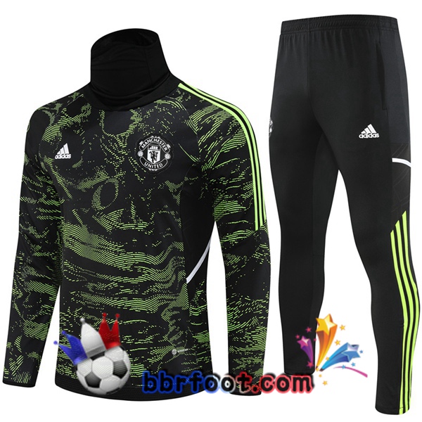 Survetement Foot Manchester United Col haut Vert 2022/2023