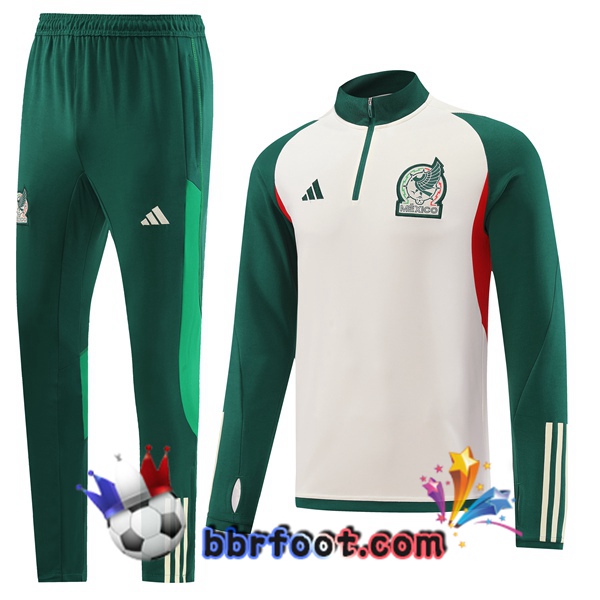 Survetement Foot Mexique Blanc Vert 2022/2023
