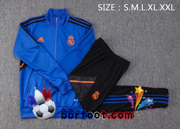Veste Survetement Foot Real Madrid Bleu 2022/2023