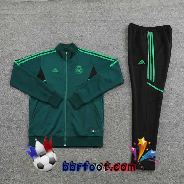 Veste Survetement Foot Real Madrid Vert 2022/2023