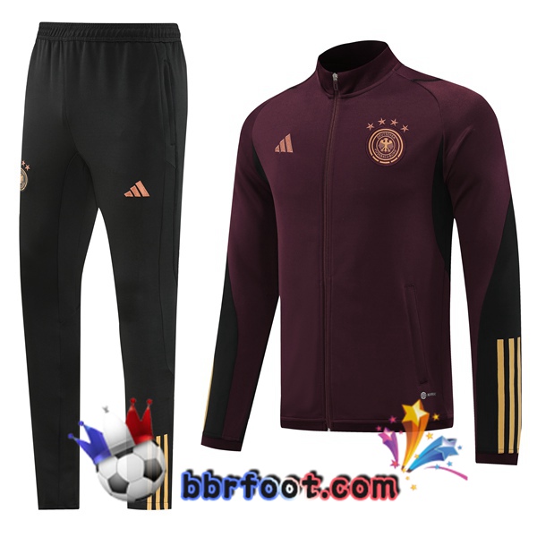 Veste Survetement Foot Allemagne Rouge 2022/2023