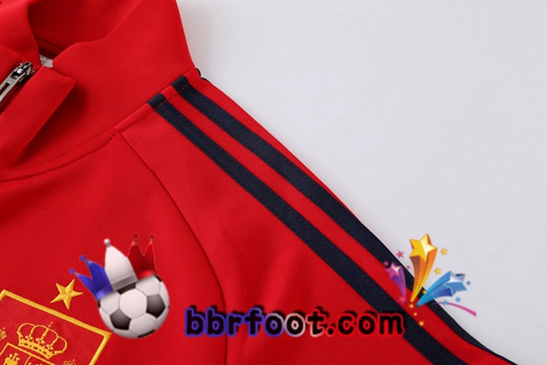 Veste Survetement Foot Espagne Rouge 2022/2023
