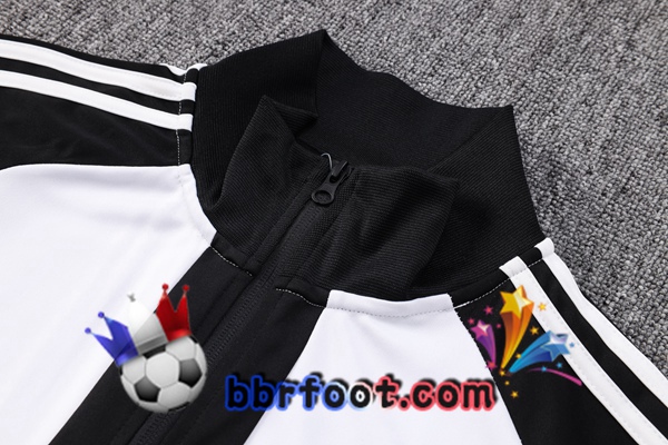 Veste Survetement Foot Allemagne Noir Blanc 2022/2023