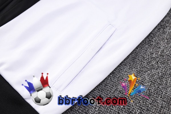 Veste Survetement Foot Allemagne Noir Blanc 2022/2023