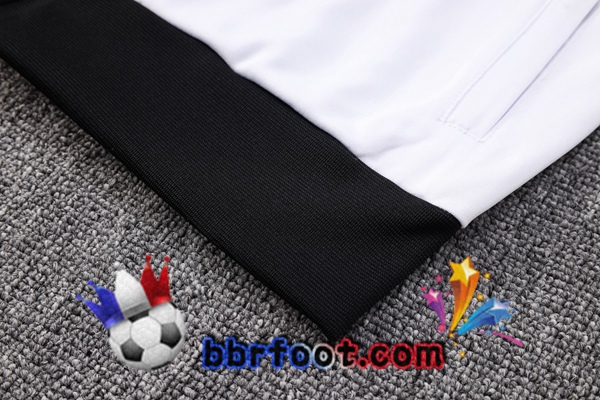 Veste Survetement Foot Allemagne Noir Blanc 2022/2023