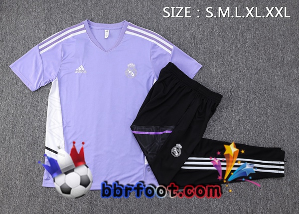 Training T-Shirts Real Madrid + Pantalon Pourpre 2022/2023