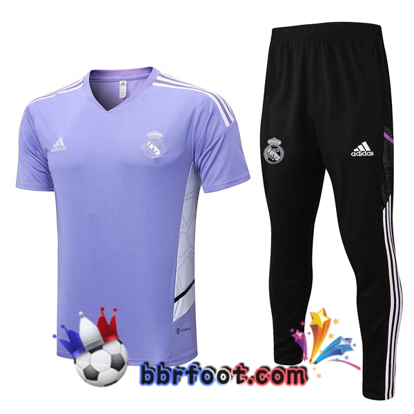 Training T-Shirts Real Madrid + Pantalon Pourpre 2022/2023