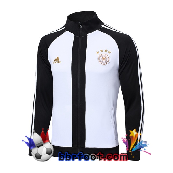 Veste Foot Allemagne Noir Blanc 2022/2023 Veste Foot Allemagne Noir Blanc 2022/2023