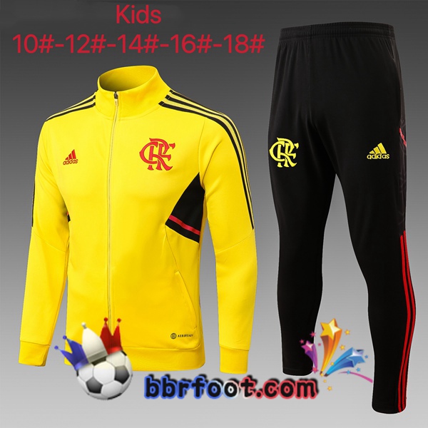 Veste Survetement Foot Flamengo Enfant Jaune 2022/2023