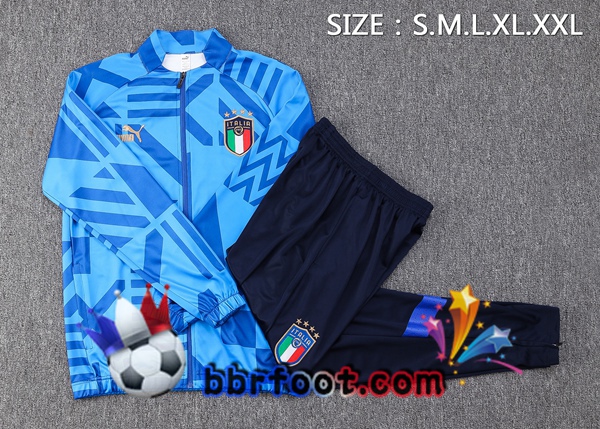 Veste Survetement Foot Italie Bleu 2022/2023
