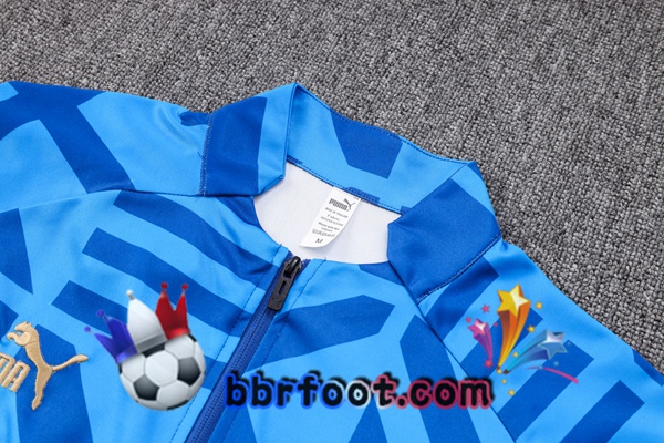 Veste Survetement Foot Italie Bleu 2022/2023