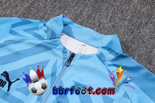 Veste Survetement Foot Manchester City Bleu 2022/2023