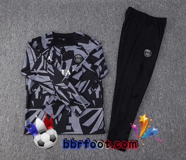 Survetement Foot FC Barcelone Noir Gris 2022/2023