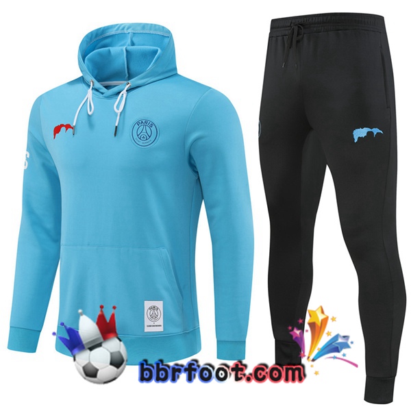 Capuche Survetement Foot Paris PSG Bleu 2022/2023