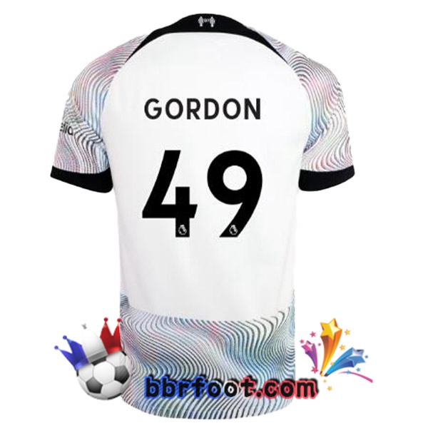 Maillot Foot FC Liverpool (GORDON 49) Exterieur Blanc 2022/2023