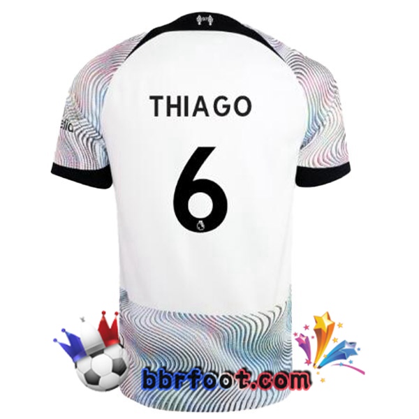 Maillot Foot FC Liverpool (THIAGO 6) Exterieur Blanc 2022/2023
