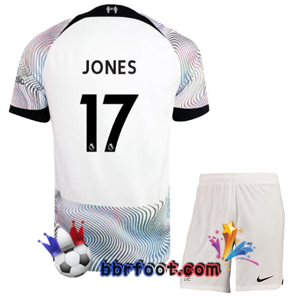 Maillot Foot FC Liverpool (JONES 17) Enfant Exterieur Blanc 2022/2023