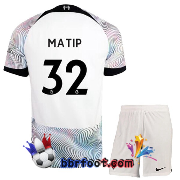 Maillot Foot FC Liverpool (MATIP 32) Enfant Exterieur Blanc 2022/2023