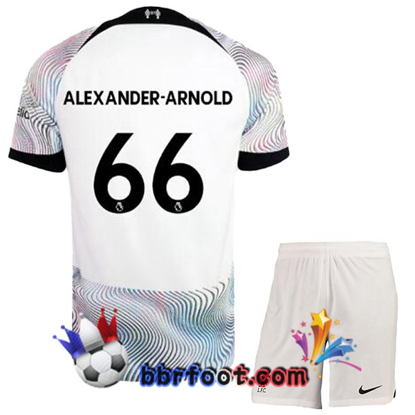 Maillot Foot FC Liverpool (ALEXANDER-ARNOLD 66) Enfant Exterieur Blanc 2022/2023