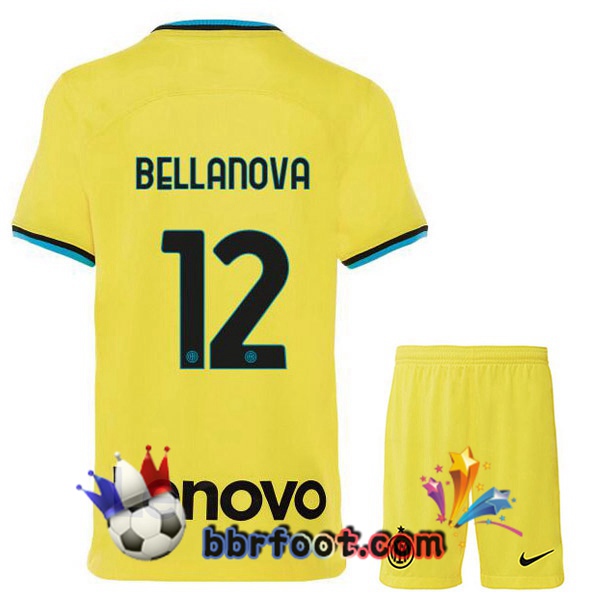 Maillot Foot Inter Milan (BELLANOVA 12) Enfant Third Jaune 2022/2023