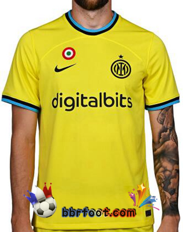 Maillot Foot Inter Milan Third Jaune 2022/2023