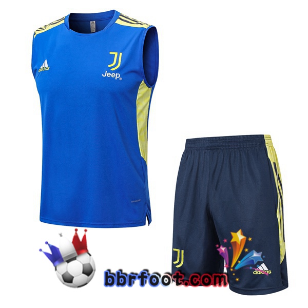 Gilet Foot Juventus + Shorts Bleu 2022/2023