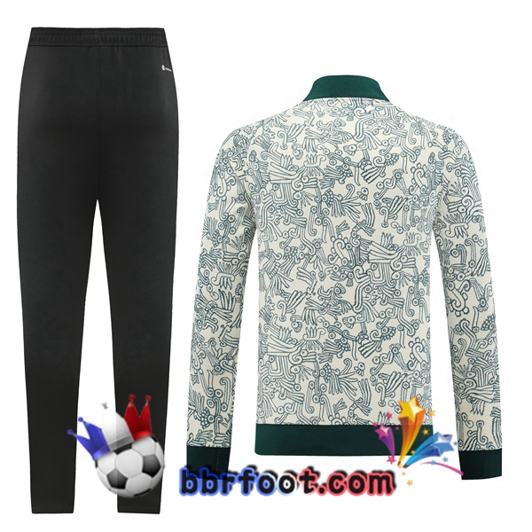 Veste Survetement Foot Mexique Blanc Vert 2022/2023