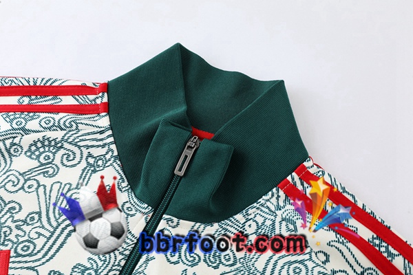 Veste Survetement Foot Mexique Blanc Vert 2022/2023