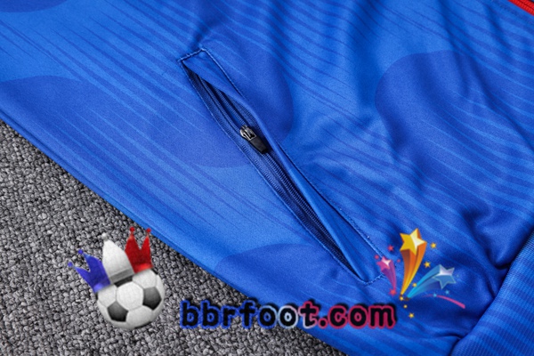 Veste Survetement Foot Espagne Bleu 2022/2023