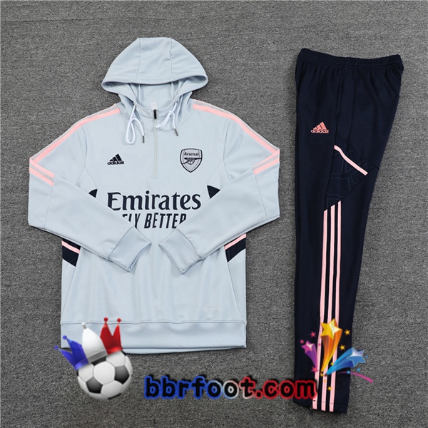 Capuche Survetement Foot Arsenal Gris 2022/2023