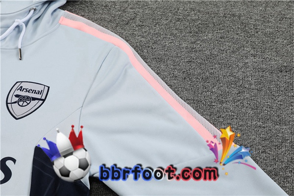 Capuche Survetement Foot Arsenal Gris 2022/2023