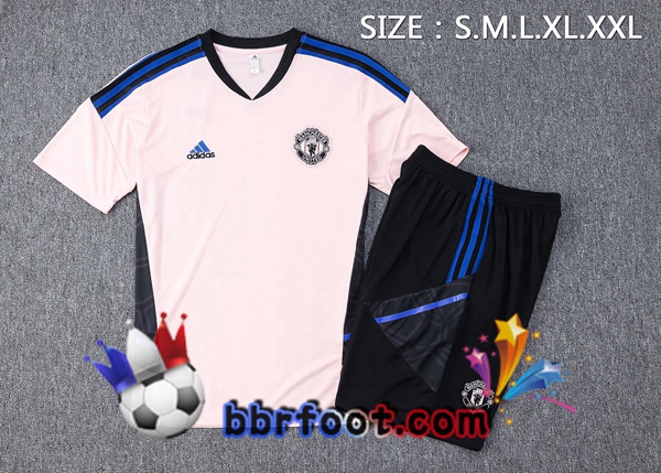 Training T-Shirts Manchester United + Shorts Rose 2022/2023