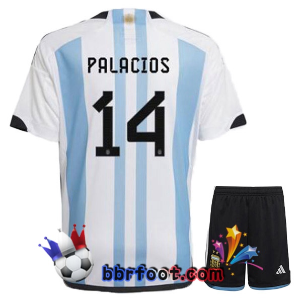 Maillots Equipe De Argentine (PALACIOS 14) Enfant Domicile Bleu Blanc 2022/2023