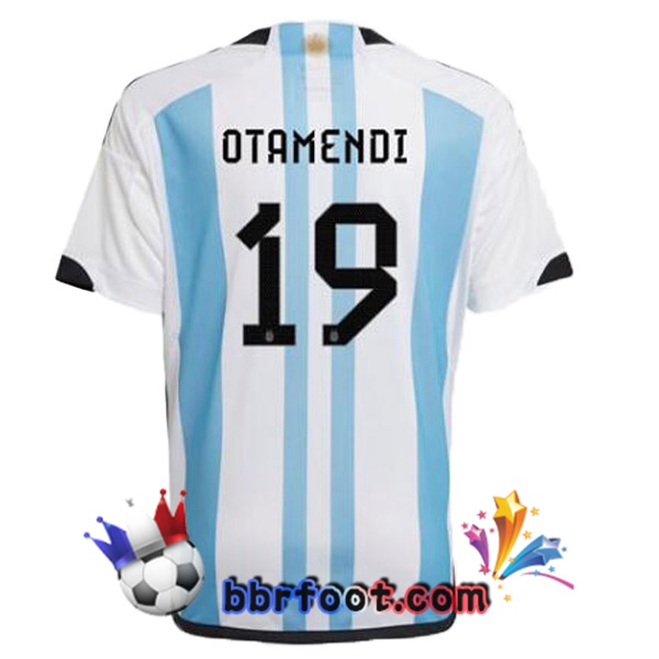 Maillots Equipe De Argentine (OTAMENDI 19) Domicile Bleu Blanc 2022/2023